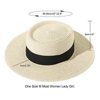 Women's Basic Hawaiian Vacation Solid Color Short Brim Sun Hat main image 3