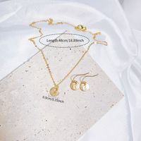 Copper Gold Plated Vintage Style Simple Style Classic Style Shiny Metallic Letter Jewelry Set main image 2
