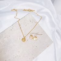 Copper Gold Plated Vintage Style Simple Style Classic Style Shiny Metallic Letter Jewelry Set sku image 12