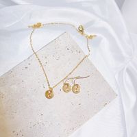 Copper Gold Plated Vintage Style Simple Style Classic Style Shiny Metallic Letter Jewelry Set sku image 17