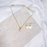 Copper Gold Plated Vintage Style Simple Style Classic Style Shiny Metallic Letter Jewelry Set sku image 20