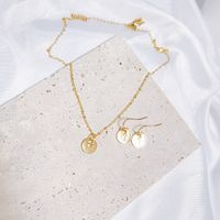 Copper Gold Plated Vintage Style Simple Style Classic Style Shiny Metallic Letter Jewelry Set sku image 25