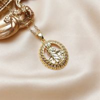 Kupfer 18 Karat Vergoldet Einfacher Stil Klassischer Stil Inlay Kreuzen Zirkon Halskette Mit Anhänger main image 10