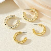 1 Set Modern Style Classic Style Commute Plaid Swirl Pattern Monogram Arylic Hoop Earrings main image 7