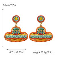 1 Pair Bohemian Classic Style Printing Geometric Plating Alloy Seed Bead Drop Earrings main image 2