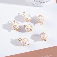1 Stück 12*20mm Kupfer Künstliche Perlen Geometrisch Anhänger Ohrring-Fundstücke main image 6
