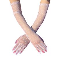 Women's Retro Polka Dots Lace Gloves 1 Pair sku image 2