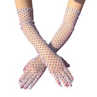 Women's Retro Polka Dots Lace Gloves 1 Pair sku image 3