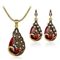 Casual Simple Style Peacock Water Droplets Gold Plated Alloy Crystal Alloy Wholesale Jewelry Set main image 3