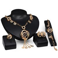Casual Simple Style Peacock Water Droplets Gold Plated Alloy Crystal Alloy Wholesale Jewelry Set sku image 5