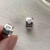 1 Piece Simple Style Square Inlay Stainless Steel Zircon Ear Cuffs main image 7