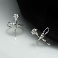 1 Piece Simple Style Square Inlay Stainless Steel Zircon Ear Cuffs main image 10