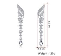 1 Pair Elegant Business Shiny Tassel Inlay Alloy Crystal Rhinestones Gold Plated Drop Earrings main image 2