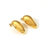 304 Stainless Steel 18K Gold Plated IG Style Simple Style Polishing Plating Geometric Solid Color Earrings Necklace main image 8