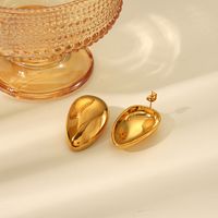 304 Stainless Steel 18K Gold Plated IG Style Simple Style Polishing Plating Geometric Solid Color Earrings Necklace main image 6