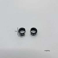 1 Pair Simple Style Classic Style Solid Color 316 Stainless Steel  Black Plated Earrings main image 2