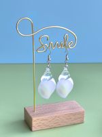 1 Pair IG Style Elegant Cute Conch Alloy Plastic Resin Ear Hook sku image 9