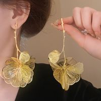 1 Pair Elegant Retro Luxurious Flower Plating Alloy Copper Gold Plated Silver Plated Drop Earrings main image 4