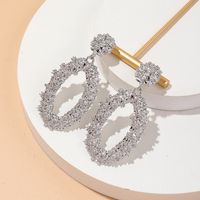 1 Pair Casual Simple Style Streetwear Oval Hollow Out Alloy Drop Earrings main image 5