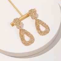 1 Pair Casual Simple Style Streetwear Water Droplets Hollow Out Alloy Drop Earrings main image 6