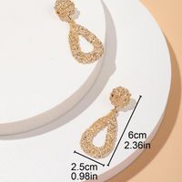 1 Pair Casual Simple Style Streetwear Water Droplets Hollow Out Alloy Drop Earrings main image 2