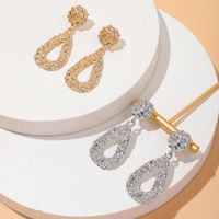 1 Pair Casual Simple Style Streetwear Water Droplets Hollow Out Alloy Drop Earrings main image 1