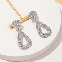 1 Pair Casual Simple Style Streetwear Water Droplets Hollow Out Alloy Drop Earrings main image 3
