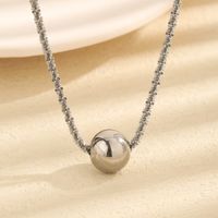 Titanium Steel 18K Gold Plated Simple Style Classic Style Plating Inlay Solid Color Artificial Rhinestones Pendant Necklace main image 4