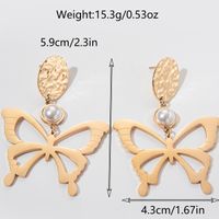 1 Pair Simple Style Classic Style Sector Patchwork Plating Inlay 304 Stainless Steel Pearl 14K Gold Plated Drop Earrings sku image 3
