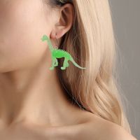 1 Pair 5 Pairs Exaggerated Handmade Funny Dinosaur Asymmetrical Synthetic Resin Drop Earrings sku image 12