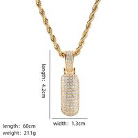 Wholesale Elegant Cute Number 304 Stainless Steel Copper Plating Inlay K Gold Plated Zircon Pendant Necklace sku image 2