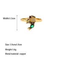 Cobre Chapado En Oro Casual Elegante Estilo Clásico Enchapado Embutido Tallado Irregular Circón Anillos sku image 6