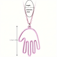 Casual Exaggerated Funny Palm Zinc Alloy Hollow Out Kid'S Pendant Necklace main image 2