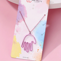 Casual Exaggerated Funny Palm Zinc Alloy Hollow Out Kid'S Pendant Necklace main image 3