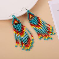 1 Pair Ethnic Style Color Block Beaded Seed Bead Drop Earrings main image 10