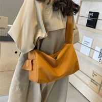 Women's Medium Cloth Solid Color Basic Zipper Crossbody Bag main image 4