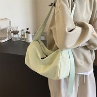 Women's Medium Cloth Solid Color Basic Zipper Crossbody Bag main image 5