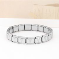 Stainless Steel IG Style Letter Polishing Bracelets sku image 22