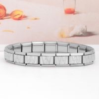 Stainless Steel IG Style Letter Polishing Bracelets sku image 20