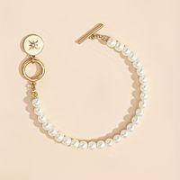 Imitation Pearl Alloy Elegant Classic Style Streetwear Round Bracelets Necklace main image 1