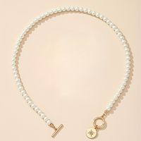 Imitation Pearl Alloy Elegant Classic Style Streetwear Round Bracelets Necklace main image 4