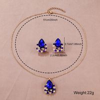 Elegant Luxurious Water Droplets Gold Plated Rhinestones Alloy Wholesale Jewelry Set main image 2