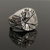 Classical Gothic Rock Crack Alloy Plating Silver Plated Men's Rings main image 3