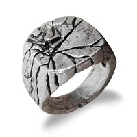 Classical Gothic Rock Crack Alloy Plating Silver Plated Men's Rings sku image 1
