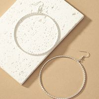 1 Pair IG Style Korean Style Round Alloy Silver Plated Drop Earrings main image 4