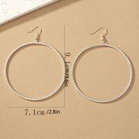 1 Pair IG Style Korean Style Round Alloy Silver Plated Drop Earrings main image 2