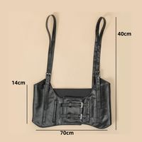 Simple Style Classic Style Solid Color Pu Leather Buckle Women's Corset Belts main image 5