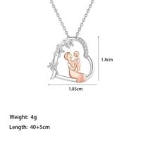 304 Stainless Steel 18K Gold Plated Rose Gold Plated Casual MAMA Simple Style Plating Inlay Human Artificial Diamond Pendant Necklace main image 2