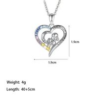 304 Stainless Steel 18K Gold Plated Rose Gold Plated Casual MAMA Simple Style Plating Inlay Human Artificial Diamond Pendant Necklace main image 5