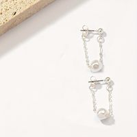 1 Pair Basic Simple Style Classic Style Geometric Imitation Pearl Alloy Plastic Earrings main image 3